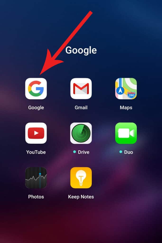 Google App खोलें 